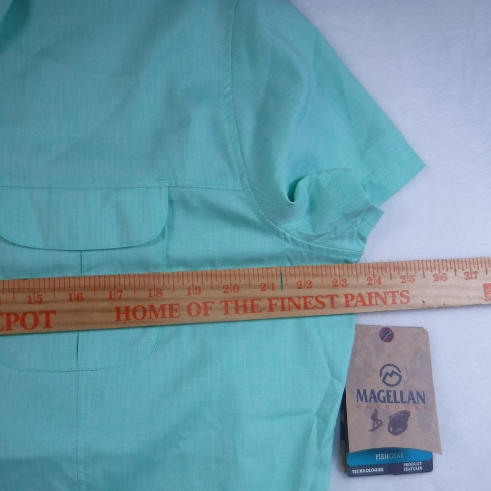 Magellan Outdoors FishGear Womens XXL Mint Green UPF 30 Fishing Shirt NWT - Picture 5 of 11